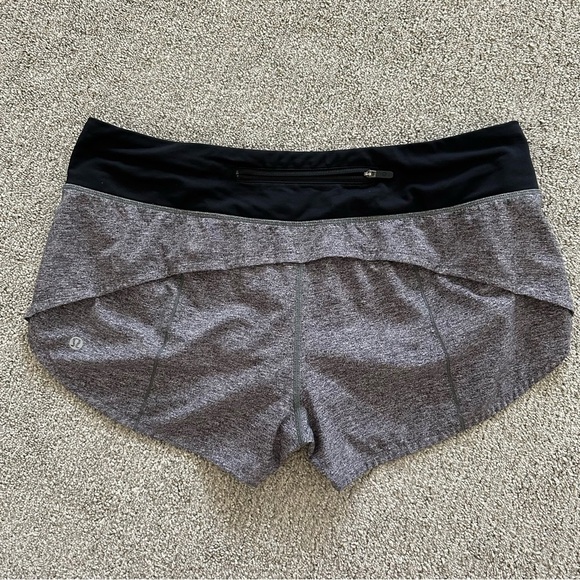 Lululemon Speed Up Short Heather Lux Black Size 10 - Picture 5 of 8